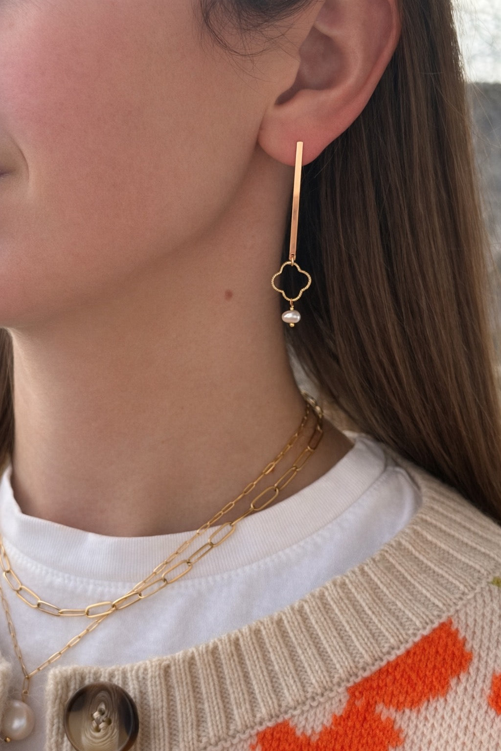 Pearl Stick Earrings