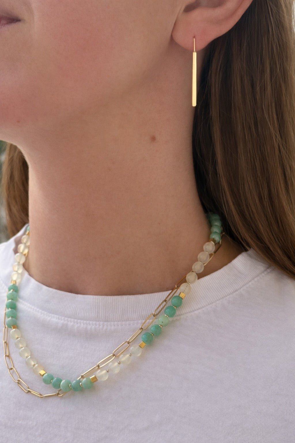 Amazonite and Moonstone Necklace